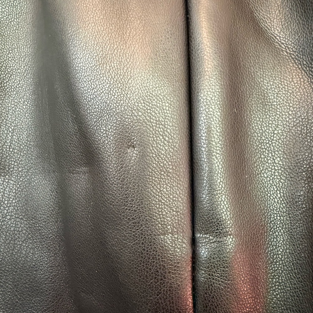 ANN TAYLOR Faux Leather Midi Skirt with Gold Buttons Size 2 - Picture 11 of 15